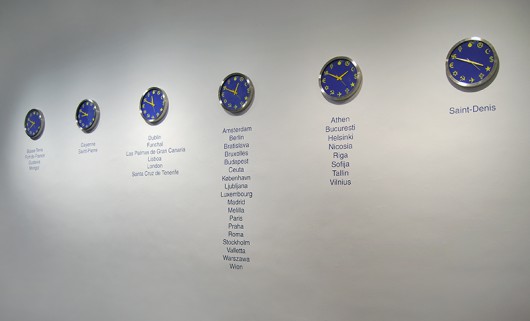 Kisspál Szabolcs EMT (European Mean Time), 2009 instalacja Ernst Museum, Budapest, 2009 fot. archiwum artysty Kisspál Szabolcs EMT (European Mean Time), 2009 instalacja Ernst Museum, Budapest, 2009 fot. archiwum artysty