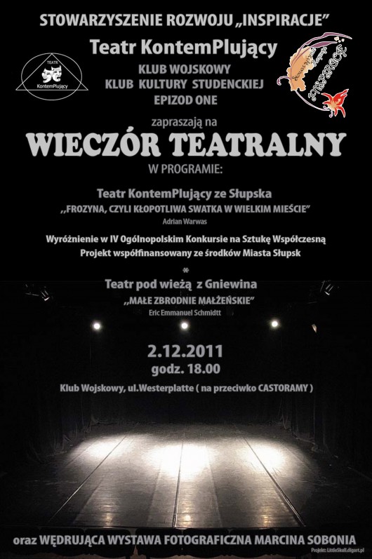 Plakat Wieczoru Teatralnego w Słupsku (źródło: materiały prasowe organizatora)