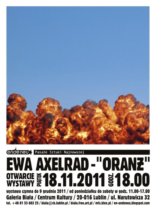 Plakat promujący wystawę Ewy Axelrad (źródło: materiały prasowe organizatora)