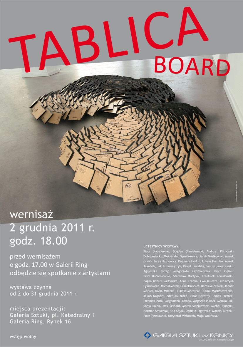 Plakat wystawy Tablica/Board (źródło: materiały prasowe organizatora)