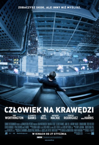 Plakat filmu Człowiek na krawędzi (źródło: materiał prasowy dystrybutora)