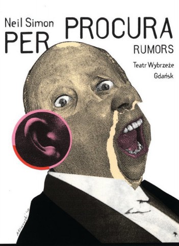 Plakat spektaklu "Per Procura" (źródło: materiały prasowe Teatru Wybrzeże)