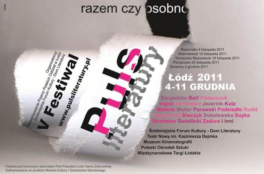 Festiwal Puls Literatury - plakat (źródło: materiał prasowy organizatora)