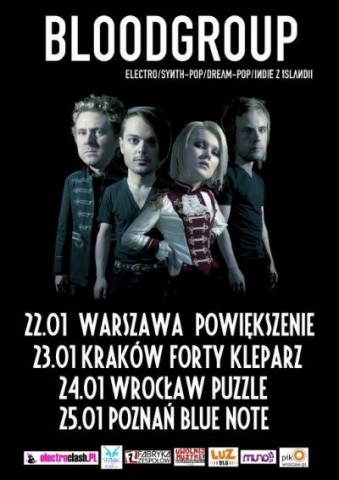 Bloodgroup - plakat trasy koncertowej (źródło: materiał prasowy organizatora)