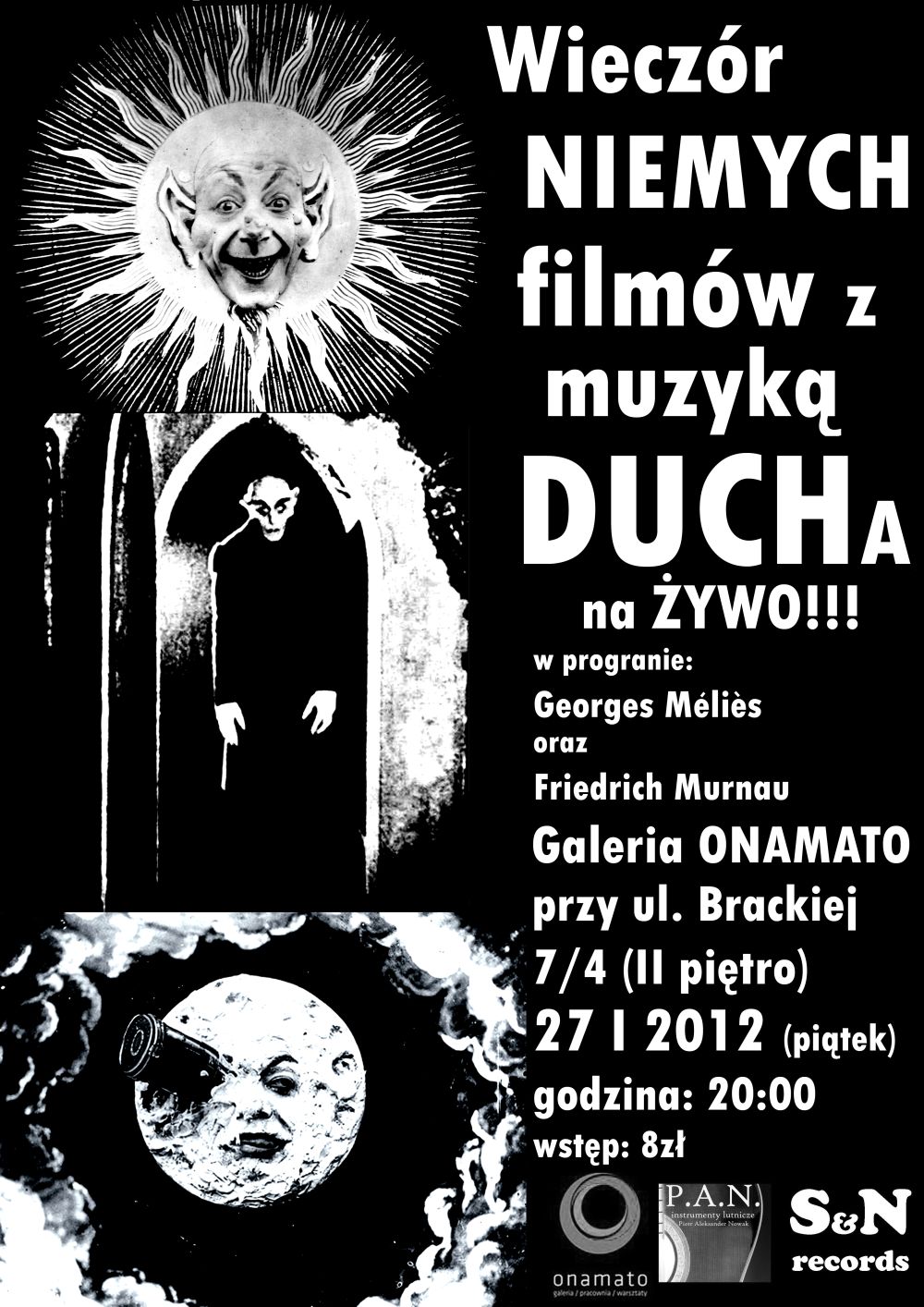 Wieczór filmów niemych z muzyką na żywo zespołu Duch (źródło: materiał prasowy organizatora)