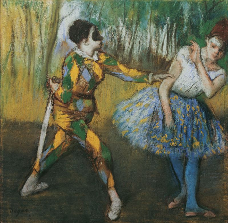 Edgar Degas, Harlekin and Columbine, 1886 (źródło: materiał prasowy)