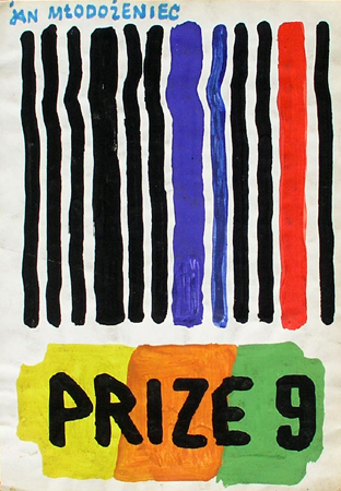 Jan Młodożeniec, Prize 9, tempera, papier, 30 x 21 cm