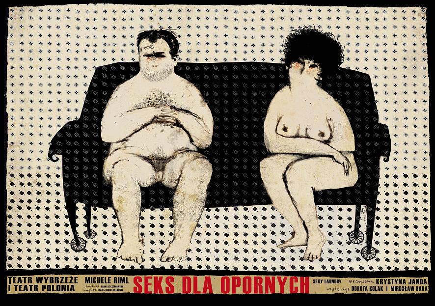 Plakat spektaklu "Seks dla opornych" (źródło: materiały prasowe Teatru Wybrzeże w Sopocie)