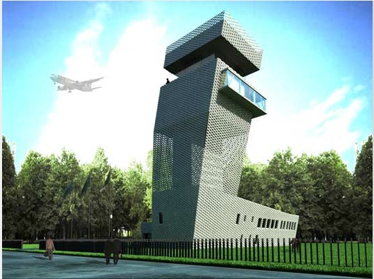 Projekt Wieży Kontroli Ruchu Lotniczego w Łodzi (źródło: materiał prasowy)