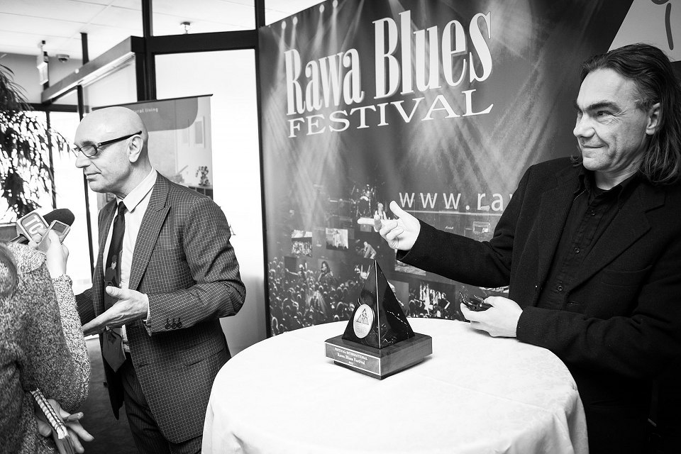 Konferencja prasowa z okazji przyznania KBA 2012 dla Rawa Blues Festival, fot. Jacek Mól