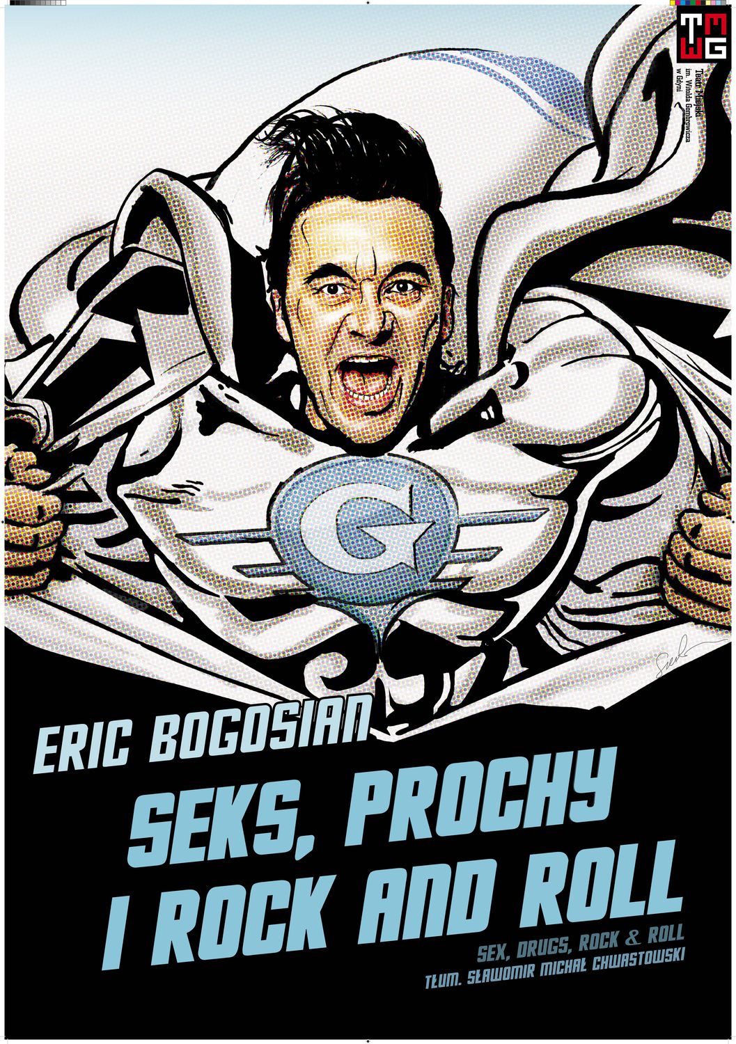 Plakat spektaklu „Seks prochy i rock and roll”, reż. Ula Kijak, (źródło: materiał prasowy organizatora)