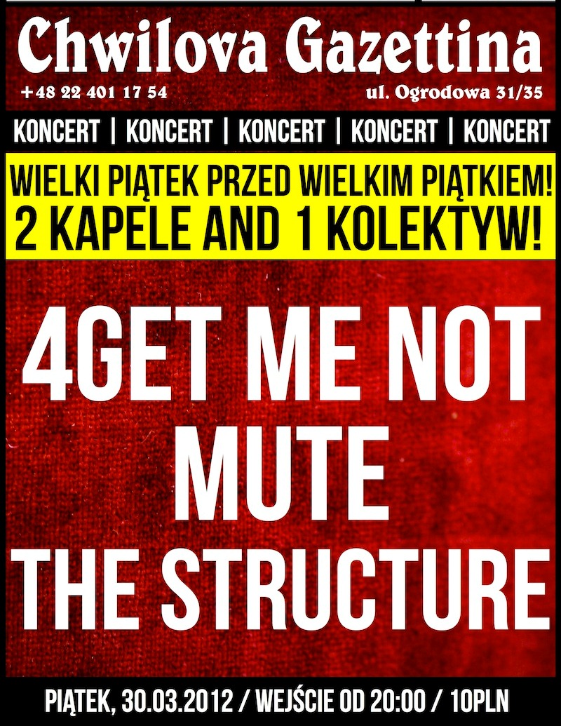 Plakat promujący koncert (źródło: materiały prasowe)