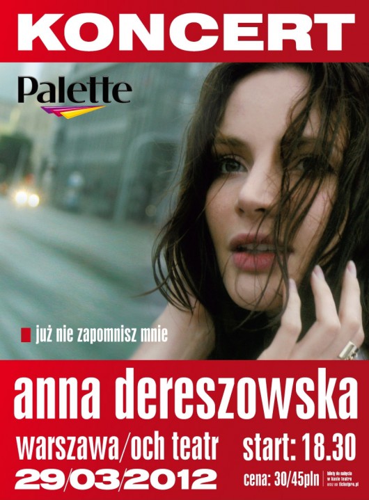 Anna Dereszowska, „Już nie zapomnisz mnie” (źródło: materiały prasowe organizatora)