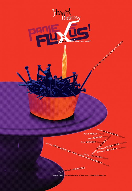 „Happy birthday Panie Fluxus!”, plakat (źródło: materiały prasowe organizatora)