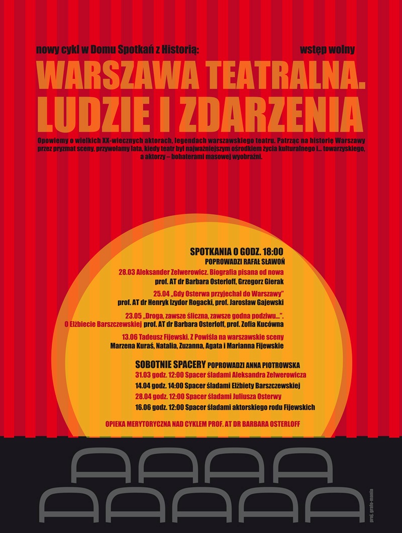 „Warszawa teatralna. Ludzie i zdarzenia” - plakat (źródło: materiały prasowe organizatora)
