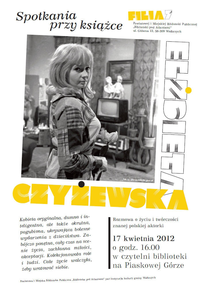 Plakat „Spotkania przy książce” poświęconego Elżbiecie Czyżewskiej (źródło: materiały prasowe)