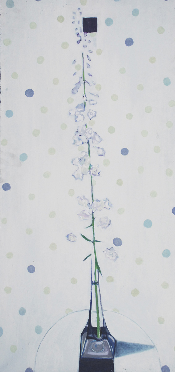 Magdalena Kazimierska, „W kropki biały VIII”, 2005, olej, płótno, 97 x 47 cm (źródło: materiały prasowe)