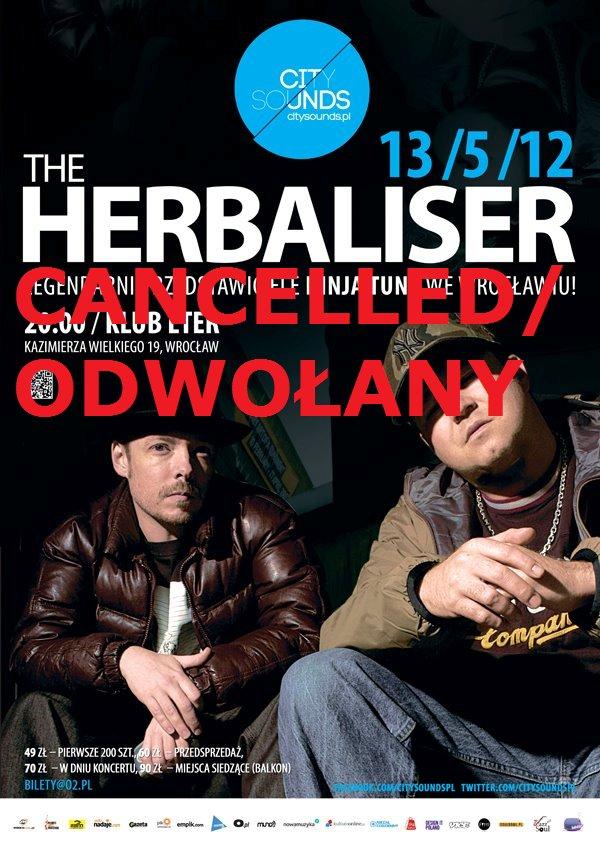 Plakat koncertu grupy Herbaliser z adnotacją (źródło: materiały prasowe)