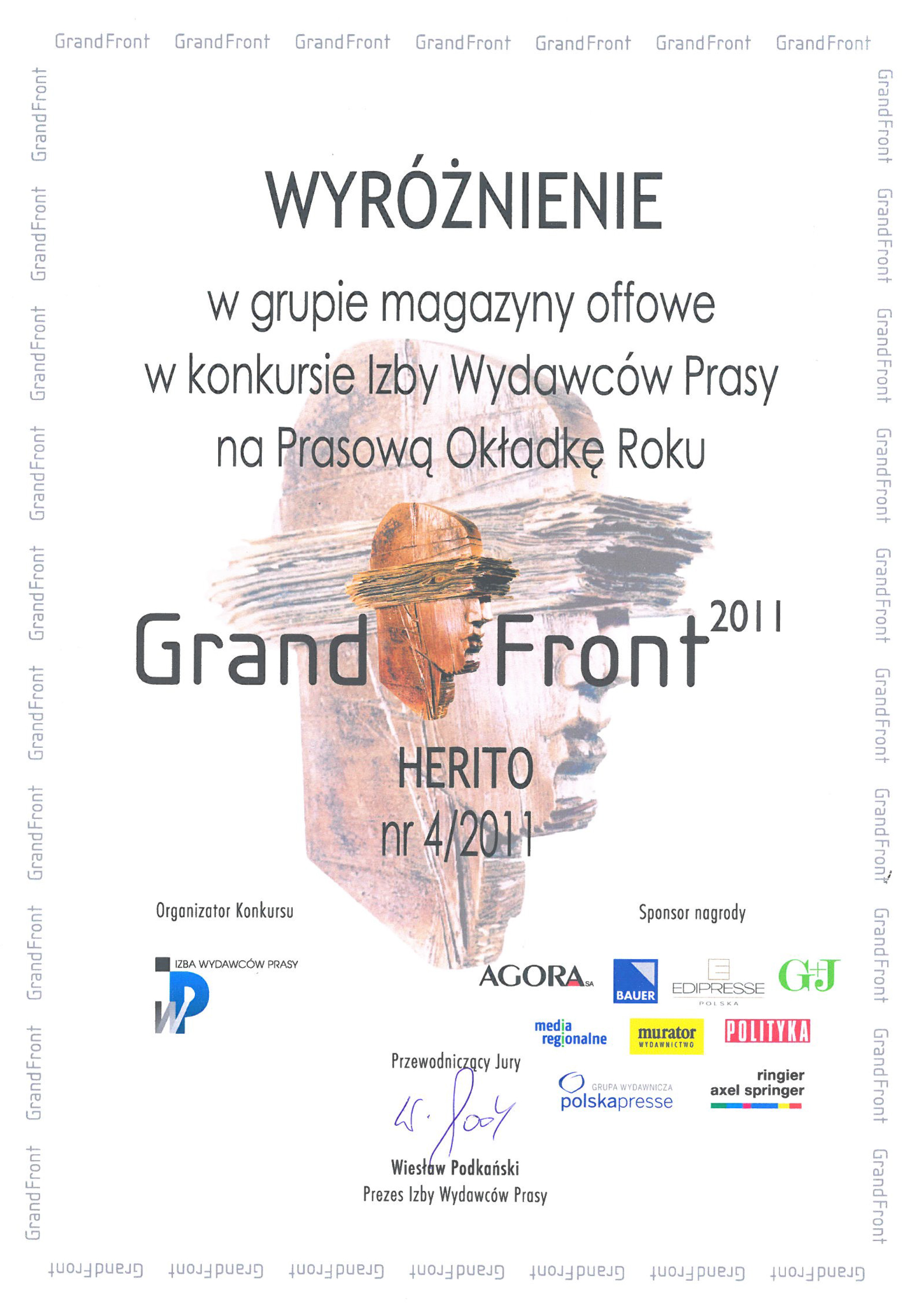 Nagroda Grand Front (źródło: materiały prasowe)