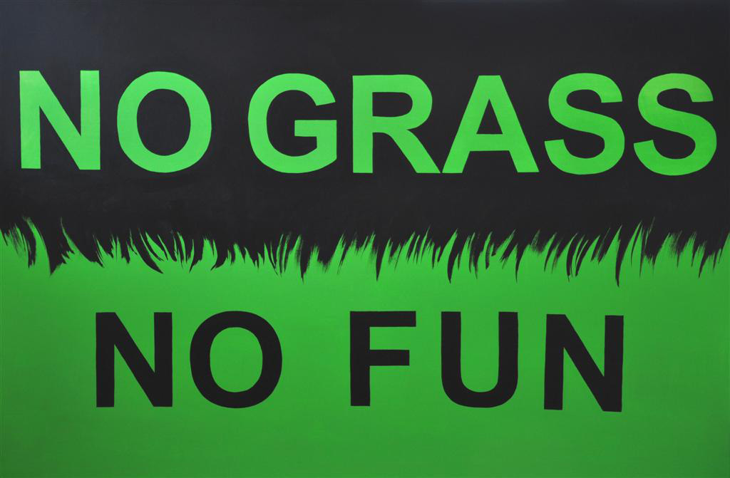 Malina Tomaszewska, „No Grass No Fun”, akryl na płótnie (źródło: materiały prasowe)