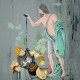 Marta Antoniak, Baptism of He-man, Holiday, akryl, marker, brokat na płótnie, 60x50cm, 2012 (źródło: materiały prasowe)