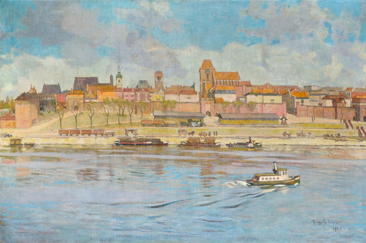 Brunon Gęstwicki, Panorama Torunia, 1937, fot. K. Deszyński (źródło: Muzeum Okręgowe w Toruniu)