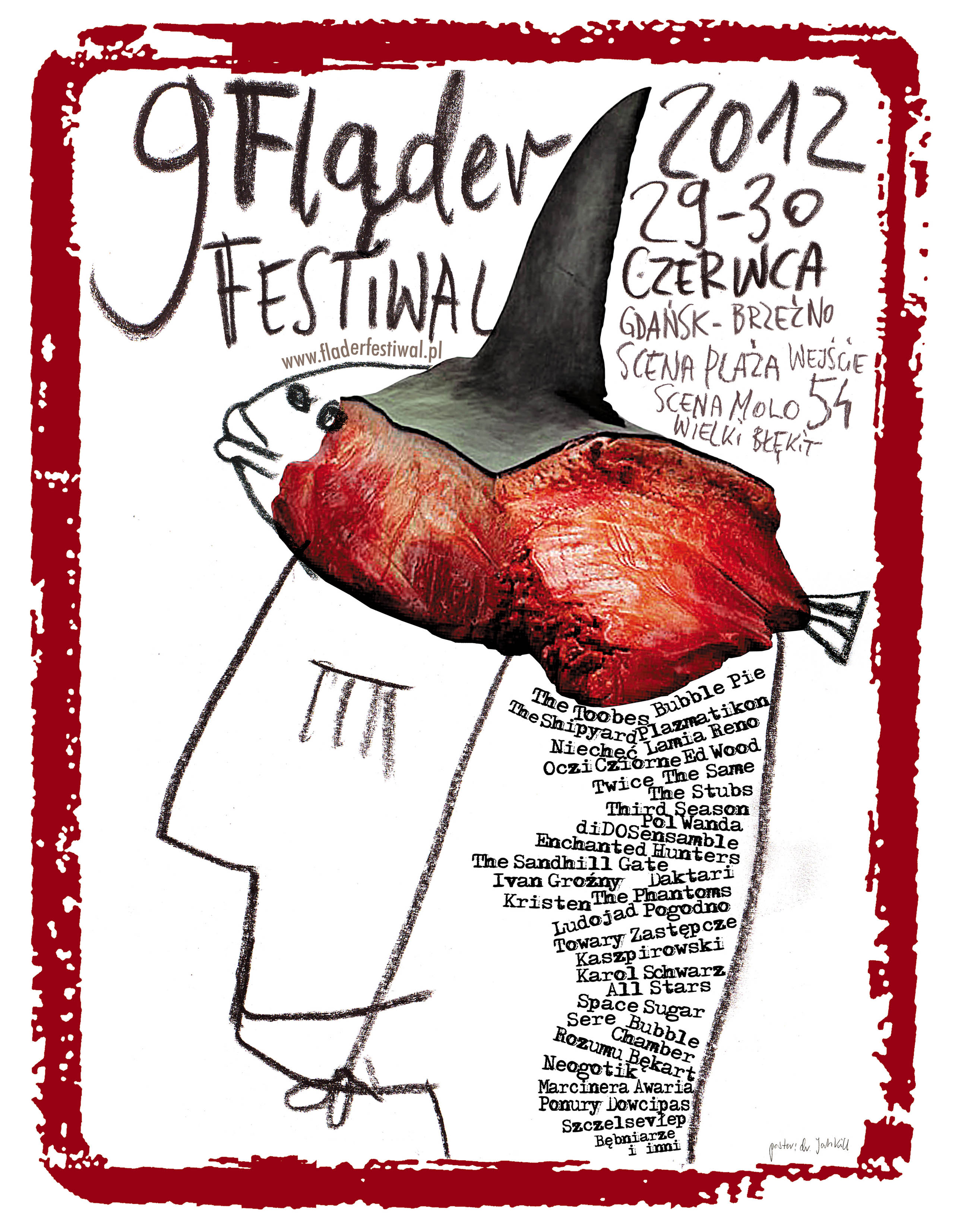 Plakat Fląder Festiwal 2012 (źródło: materiały prasowe organizatora)