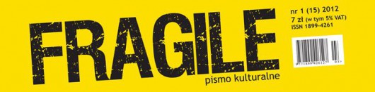 Fragile, nr 1 (15), 2012, logotyp (źródło: materiały prasowe)