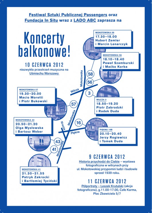 Plakat Koncertów balkonowych (źródło: materiały prasowe)