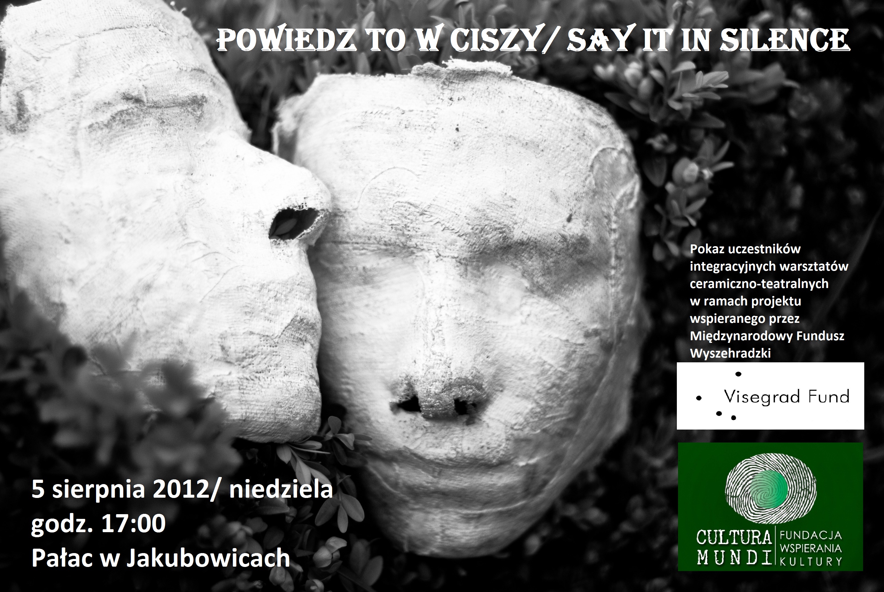 Plakat spektaklu „Powiedz to w ciszy” (źródło: materiały prasowe organizatora)