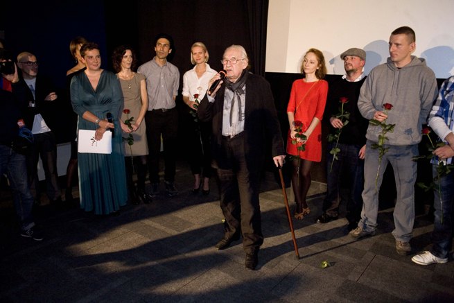 Na zdjęciu: Andrzej Wajda. Premiera filmu Sanctuary. Fot. Jacek Marczewski / Wajda Studio