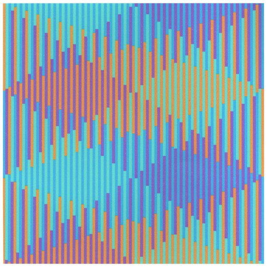 Horst Barting, „140 disjoints in blue and violet 140 lines in arange and green” (źródło: materiały prasowe)
