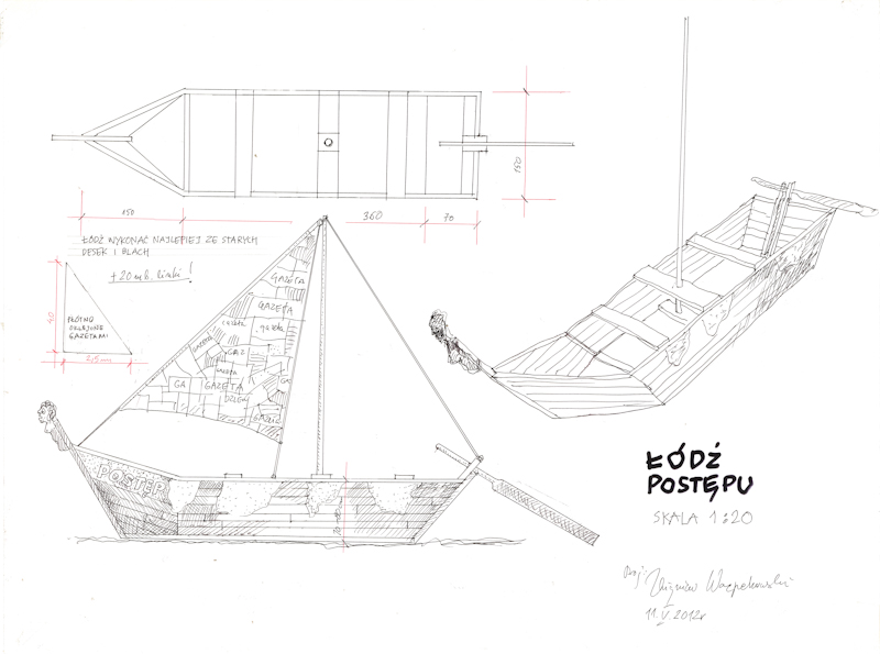 Zbigniew Warpechowski, „Łódź Postępu”, szkic, 2012 (źródło: materiały prasowe)