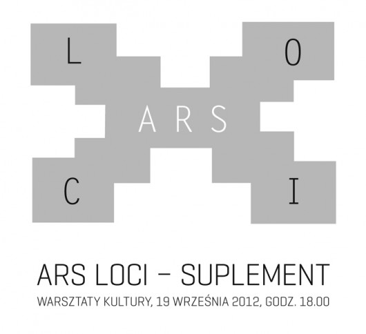 „Ars loci – suplement”, logo (źródło: materiały prasowe organizatora)