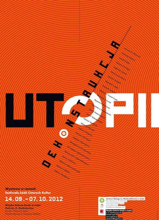 „Dekonstrukcja utopii”, plakat, projekt: Piotr Karczewski (źródło: materiały prasowe organizatora)