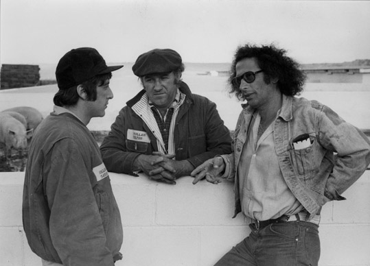 Al Pacino, Gene Hackman i Jerry Schatzberg na planie „Stracha na wróble” (źródło: materiały prasowe organizatora)