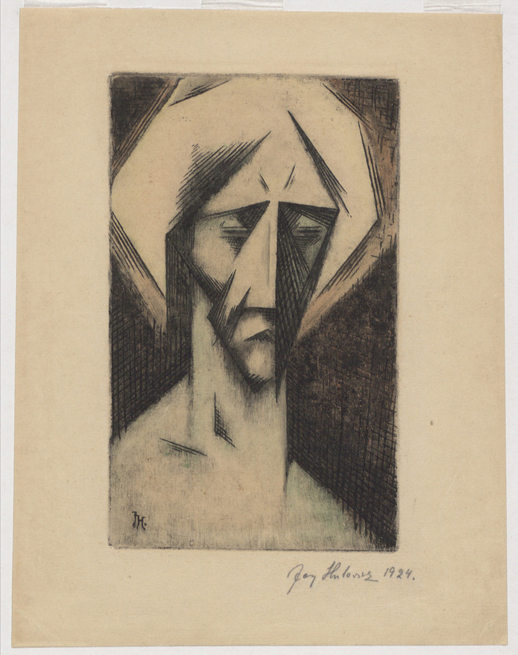 Jerzy Hulewicz, „Chrystus”, akwaforta barwna, 1924, wł. Biblioteka Narodowa w Warszawie (źródło: materiały prasowe)
