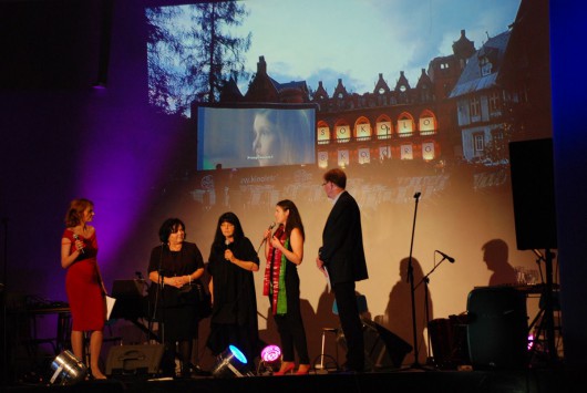 2. edycja Sokołowsko Festiwal „Hommage à Kieślowski”, R. Gabryjelska, M. Kieślowska, B. Biskupska, Z. Fogtt, J. Wróblewski, 9 września 2012 roku (źródło: materiały prasowe organizatora)