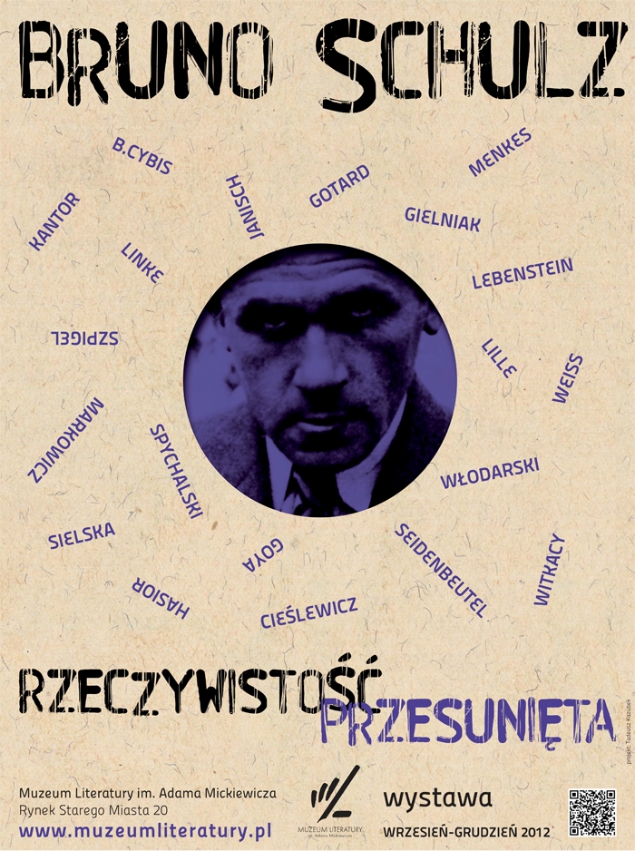 Wystawa „Bruno Schulz. Rzeczywistość przesunięta”, plakat (źródło: materiały prasowe organizatora)