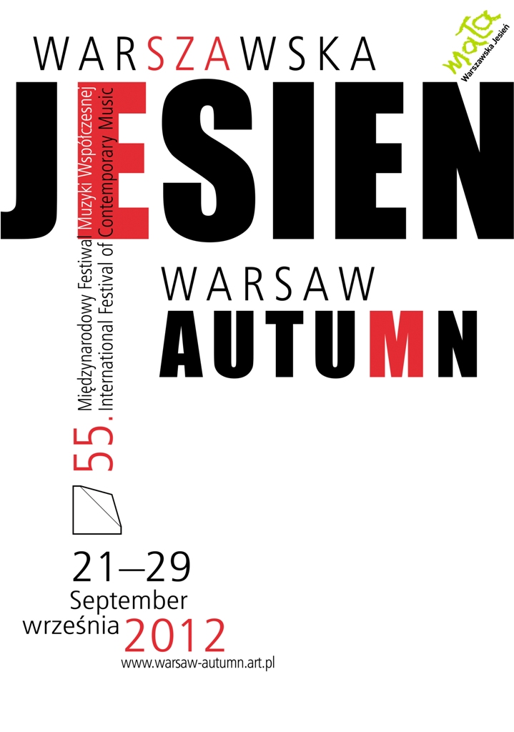 55. Międzynarodowy Festiwal Muzyki Współczesnej Warszawska Jesień, plakat (źródło: mat. pras. organizatora)