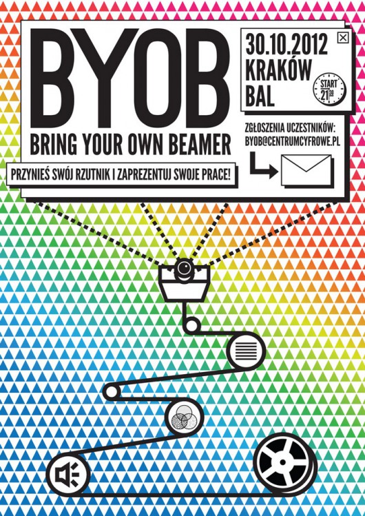 Bring Your Own Beamer, autor plakatu: Piotr Chuchla (źródło: materiały prasowe organizatora)