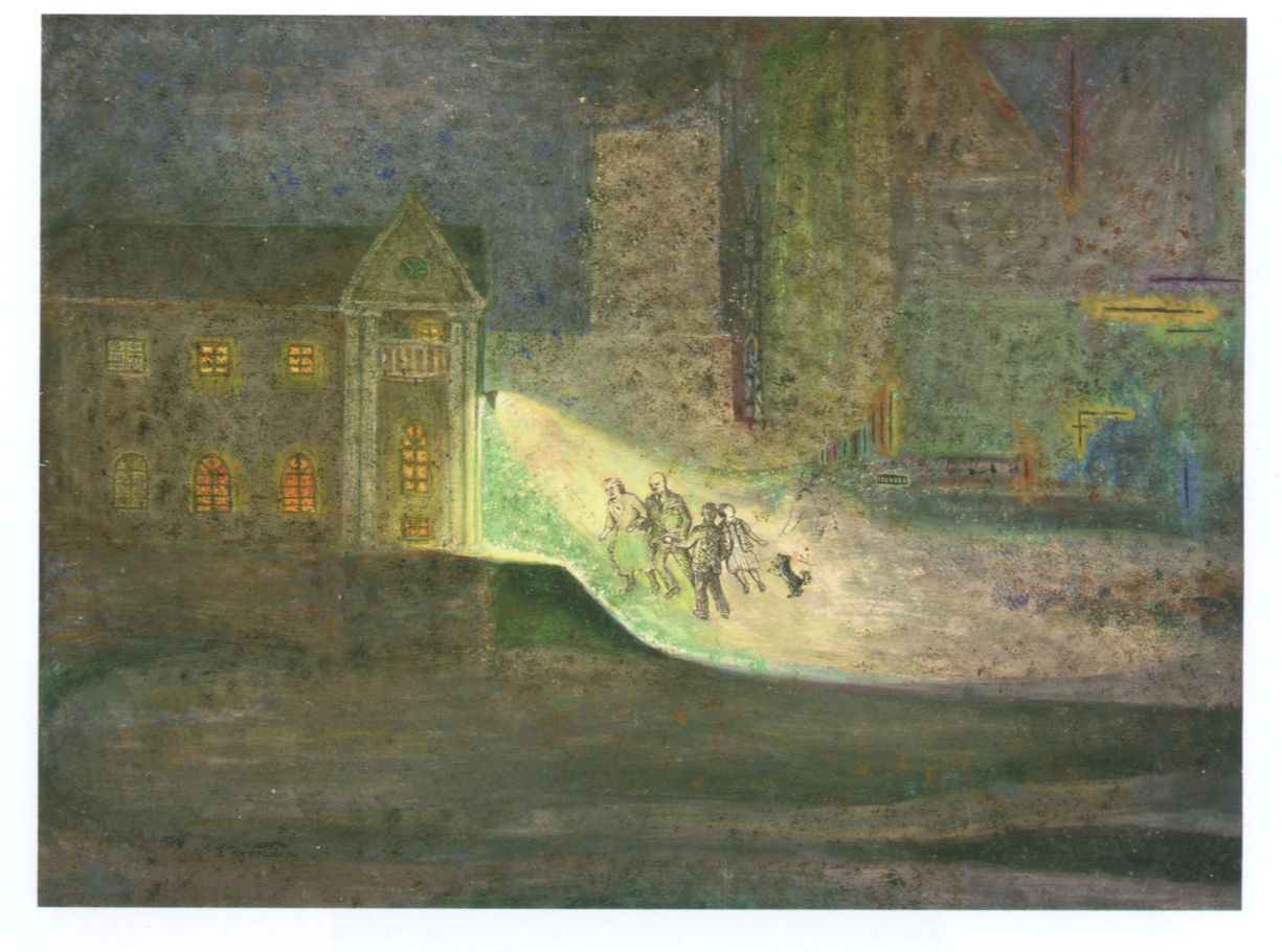 Erna Rosenstein, Wieczór, 1974, tempera, deska kreślarska (źródło: materiały prasowe)