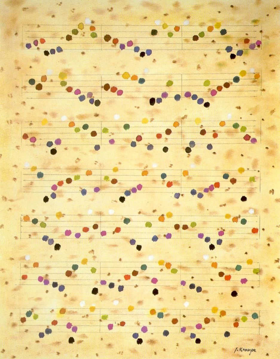 Janina Kraupe, „Mutacje dodekafoniczne”, 2000, akwarela na papierze, 62x49 cm (źródło: materiały prasowe organizatora)