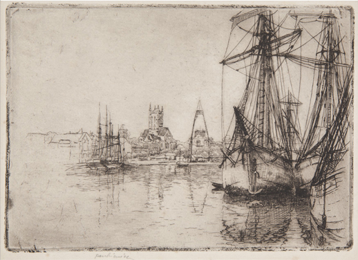 Józef Pankiewicz, „Port w Fécamp”, akwaforta, 1907, wł. Muzeum Narodowe w Krakowie (źródło: materiały prasowe organizatora)