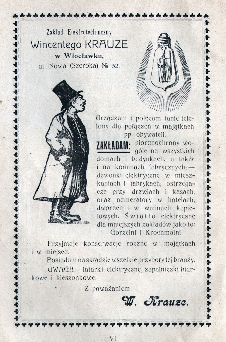 Reklama z kalendarza „Kujawianin”, 1914 (źródło: materiały prasowe organizatora)