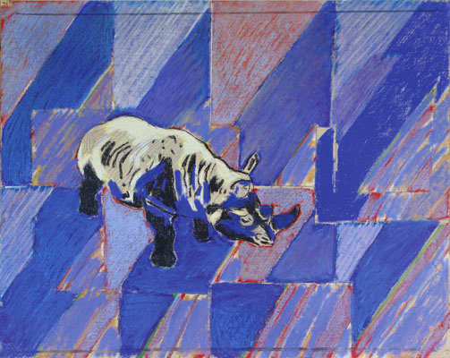 Ryszard Grzyb, Bez tytułu, papier, suchy pastel, 50x64 cm, 2011 (źródło: materiały prasowe organizatora)