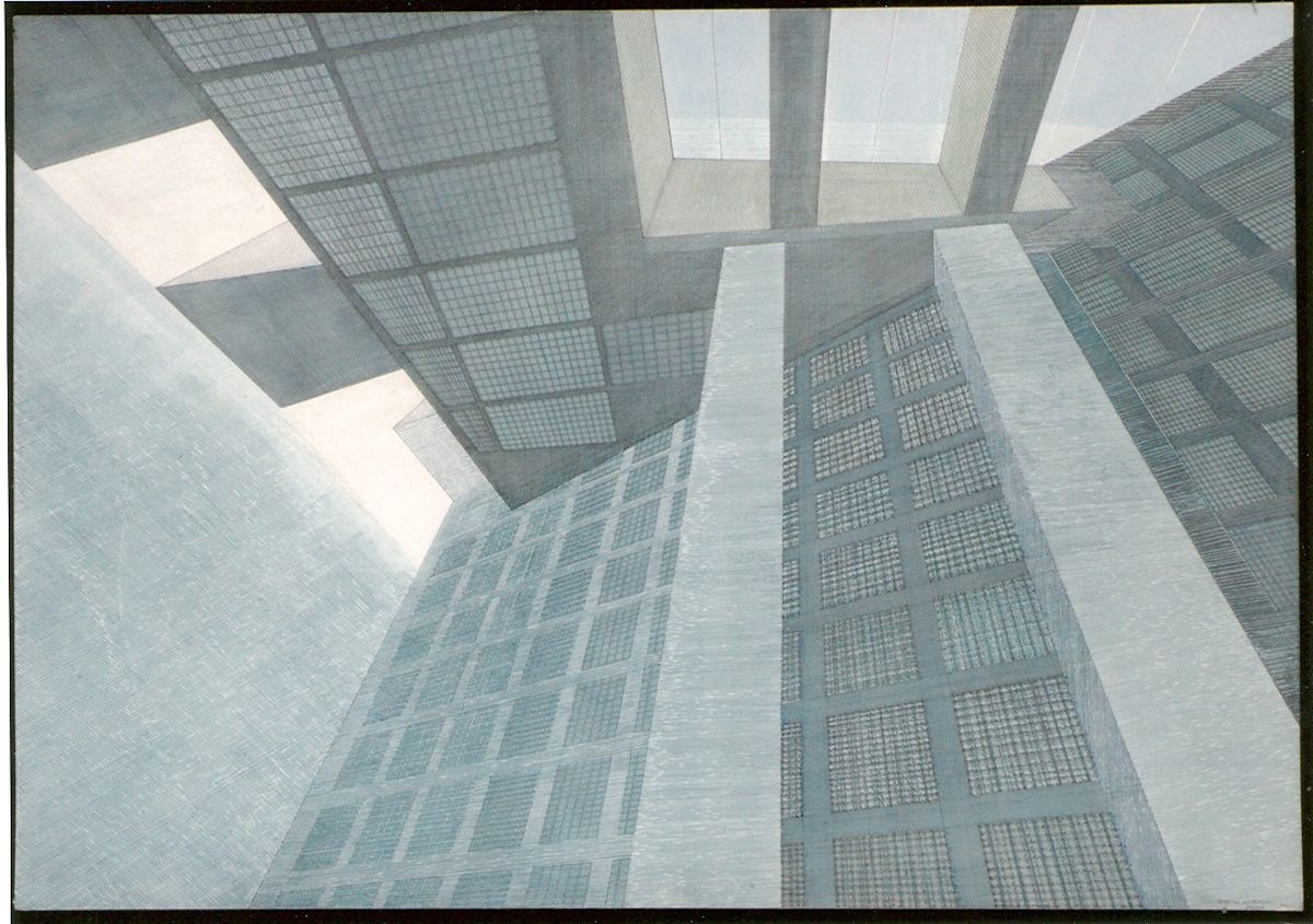 Teresa Klaman „Metropolia 5”, 2005-06, papier, tusz, tempera (źródło: materiały prasowe organizatora)