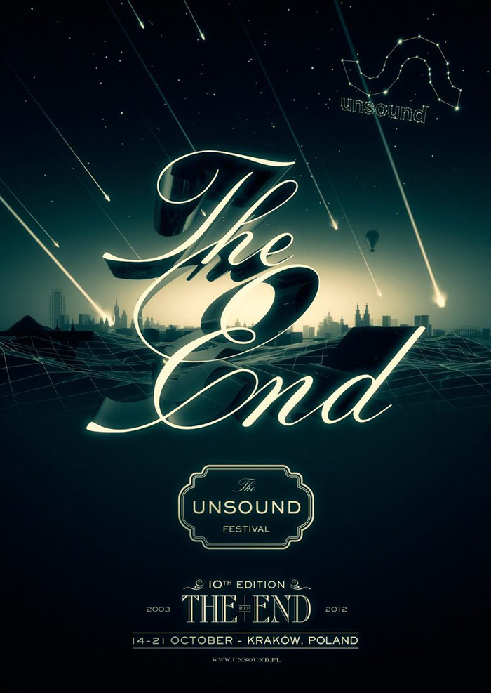 Unsound Festival 2012: The End, plakat (źródło: materiały prasowe organizatora)