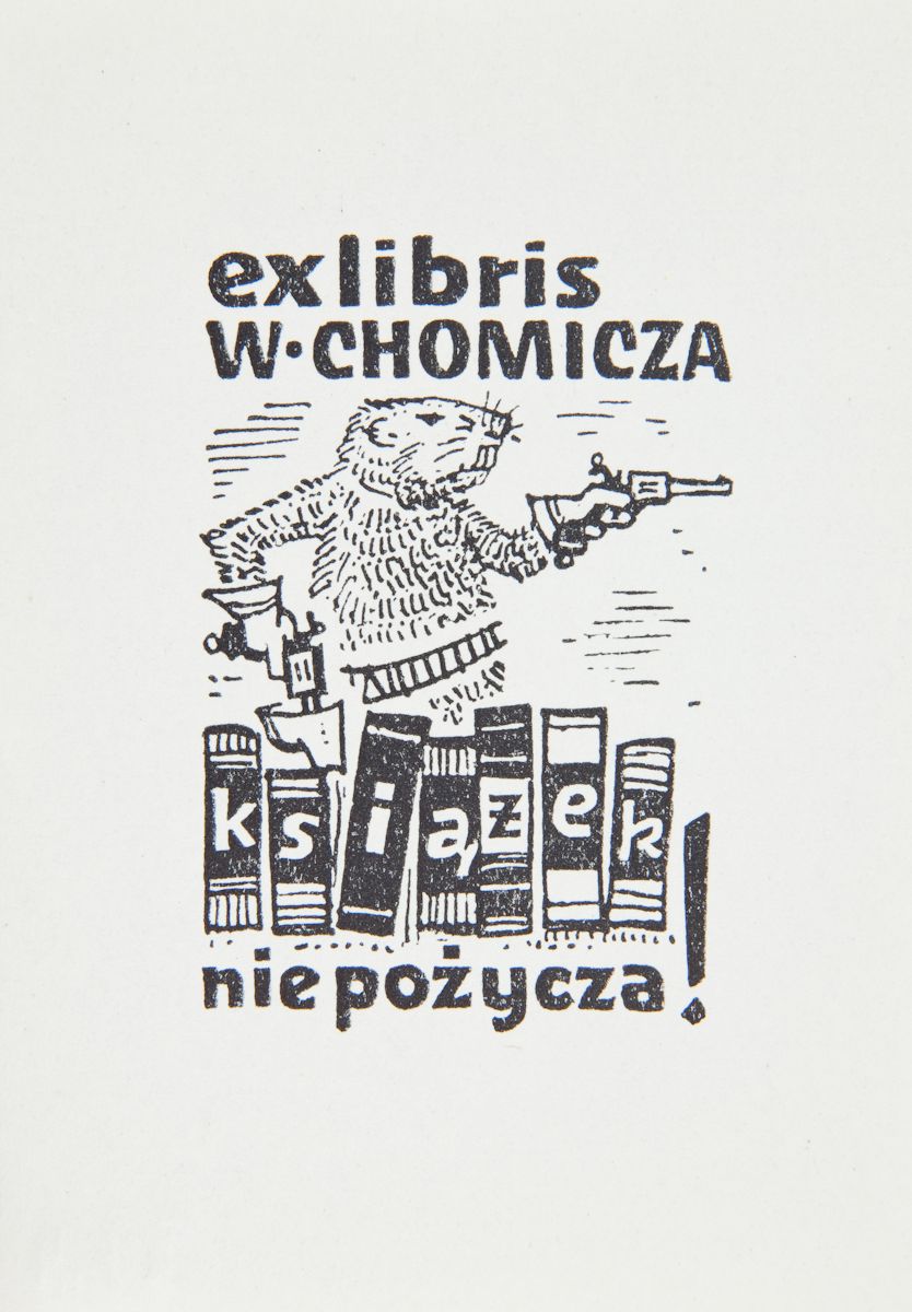 Witold Chomicz, ekslibris autora, 2 poł. XX w., cynkotypia, papier (źródło: materiały prasowe organizatora)