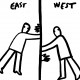 Dan Perjovschi, „East West", 2006 (źródło: materiał prasowy)
